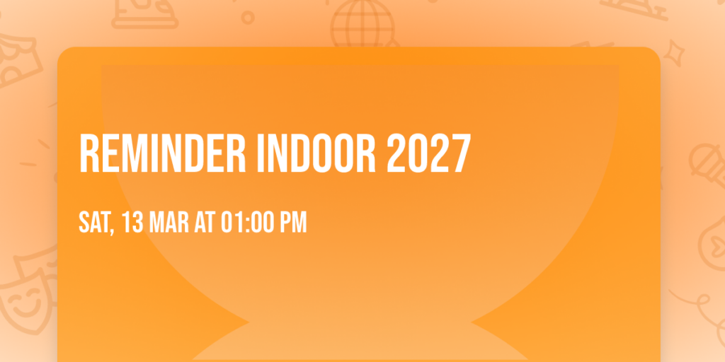 Reminder indoor 2027 in de Zaanstreek