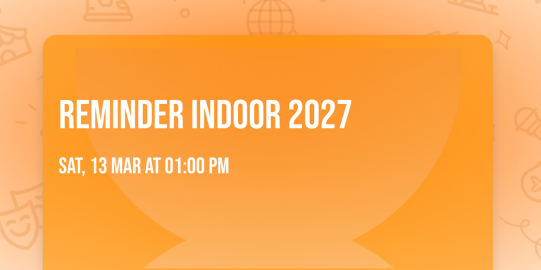 Reminder indoor 2027 — sport in de Zaanstreek